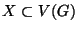 $X\subset V(G)$