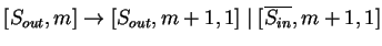 $ [S_{out},m]\ensuremath{\rightarrow}[S_{out},m+1,1]\;\vert\;[\ensuremath{{{\overline{S_{in}}}}},m+1,1]$