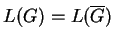 $ L(G)=L(\ensuremath{{{\overline{G}}}})$