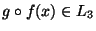 $g\circ f(x)\in L_3$