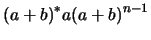 ${(a+b)}^*a{(a+b)}^{n-1}$