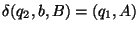 $\delta(q_2,b,B)=(q_1,A)$