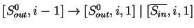 $ [S^0_{out},i-1]\ensuremath{\rightarrow}[S^0_{out},i,1]\;\vert\;[\ensuremath{{{\overline{S_{in}}}}},i,1]$