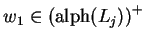 $ w_1\in {(\text{alph}(L_j))}^+$