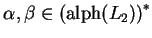 $ \alpha, \beta\in {(\text{alph}(L_2))}^*$