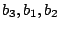 $b_3, b_1, b_2$