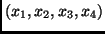 $(x_1,x_2,x_3,x_4)$
