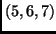 $(5,6,7)$