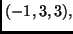 $(-1,3,3),$