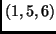 $(1,5,6)$