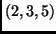 $(2,3,5)$