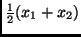 $\frac{1}{2}(x_1+x_2)$