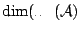 $\dim(\hbox{Im}({\cal{A}})$
