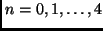 $ n=0,1,\dots,4$