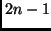 $ 2n-1$