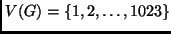 $ V(G)=\{1,2,\dots,1023\}$