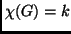 $ \chi(G)=k$