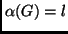 $ \alpha(G)=l$