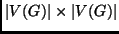 $ \vert V(G)\vert \times \vert V(G)\vert$