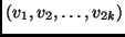 $ (v_1,v_2,\dots,v_{2k})$