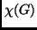 $\chi(G)$