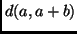 $ d(a,a+b)$