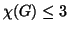 $\chi(G)\le 3$
