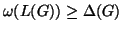 $\omega(L(G)) \ge \Delta(G)$