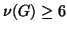 $ \nu(G) \ge 6$