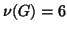 $ \nu(G) = 6$