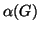 $ \alpha(G)$