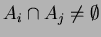 $ A_i\cap A_j\ne\emptyset$