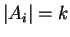 $ \vert A_i\vert=k$