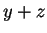 $\displaystyle y+z$