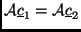 $ \mathcal{A}\underline {c}_1=\mathcal{A}\underline {c}_2$