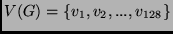 $V(G)=\{v_1,v_2,...,v_{128}\}$