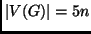 $\vert V(G)\vert=5n$