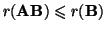 $r(\textbf{A}\textbf{B})\leqslant r(\textbf{B})$